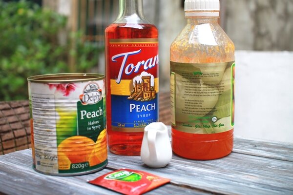 Nguyên liệu làm trà đào