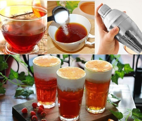 Hướng dẫn cách pha chế hồng trà thêm đường
