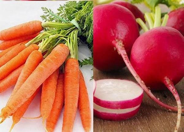 Cà rốt với củ cải đường cũng là một lựa chọn tốt cho sức khỏe