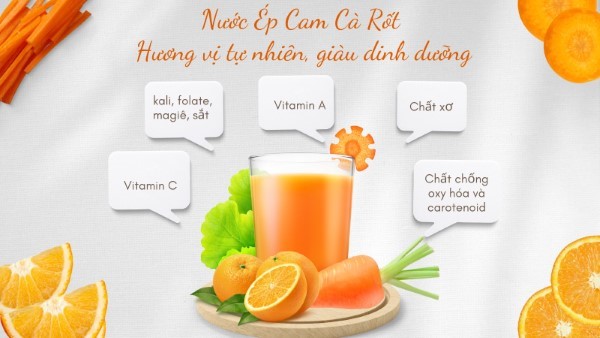 Hàm lượng dinh dưỡng trong nước ép cà rốt